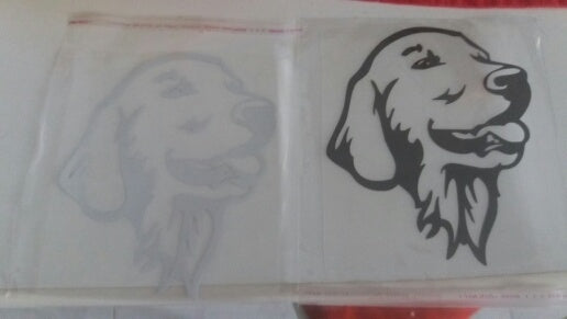 12.2*14.7CM Golden Retriever Dog Car Bumper Stickers Cute Pet Dog Decals Car Styling Decoration Accessories
