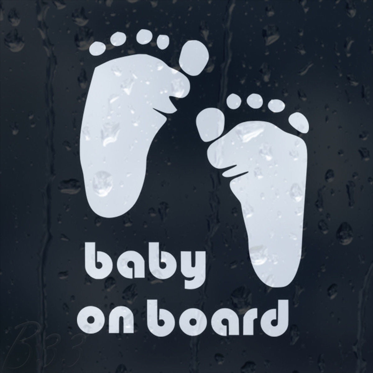 New Hot 1Pcs Baby On Board Milk Bottle Heart Foot Prints Car Decal Vinyl Sticker 2 Types