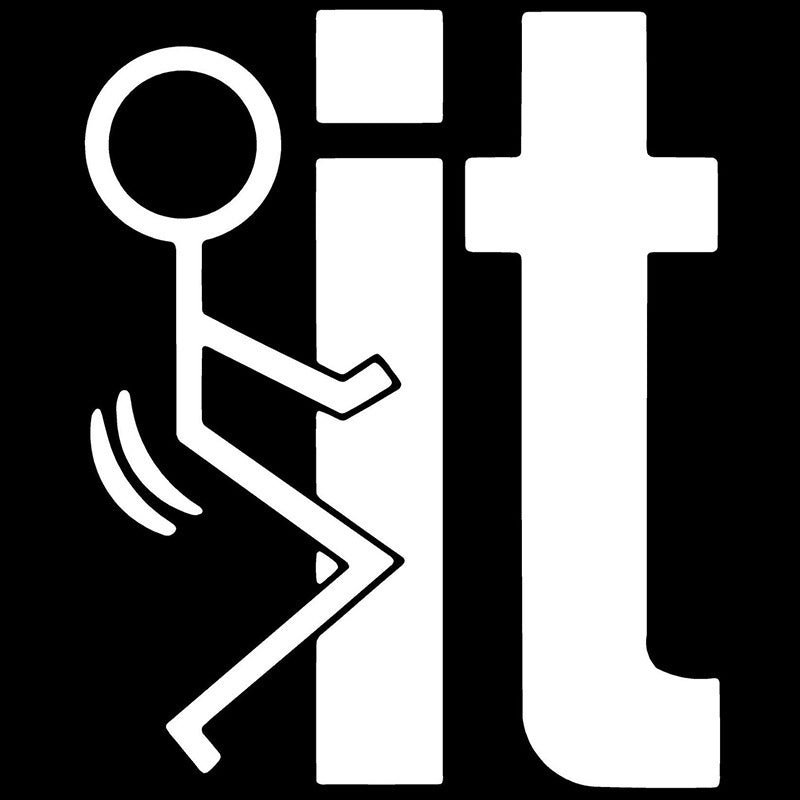 Funny Vinyl Decal Sticker Screw It Stick Figure Car Truck Window Decor