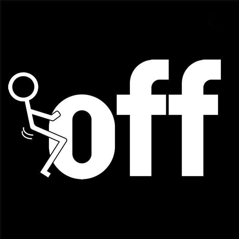 Funny Vinyl Decal Sticker Screw It Stick Figure Car Truck Window Decor