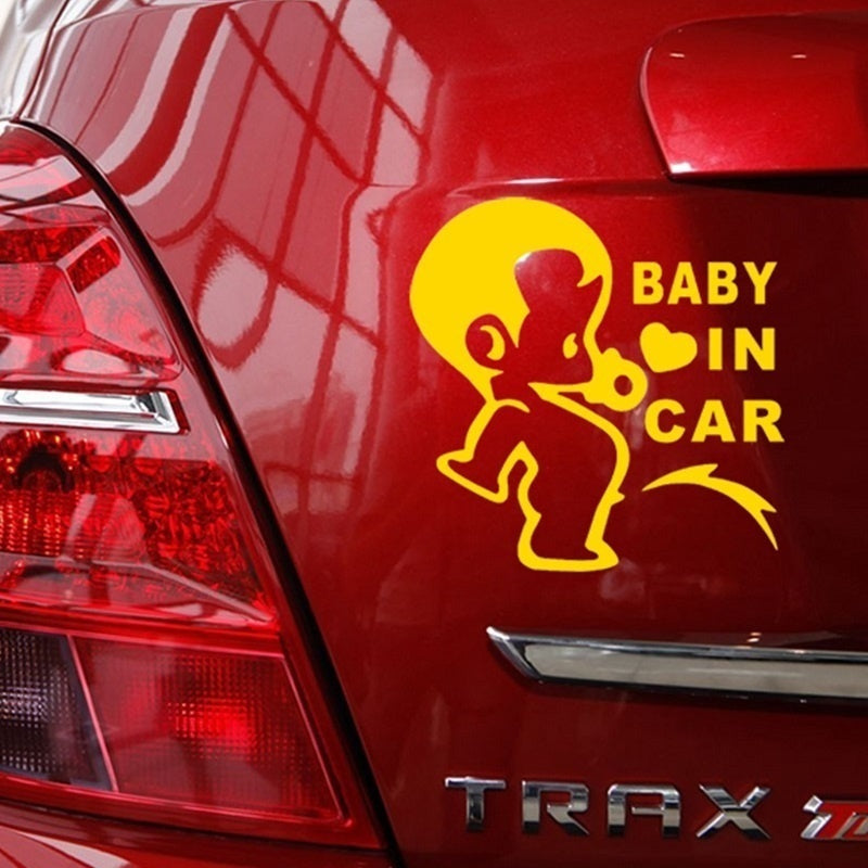 New Fashion Lovely Funny JDM Child Boys Baby In Car On Board Sticker For Window Glass Truck SUV Bumper Kayak Canoe Camping Cute Vinyl Decal