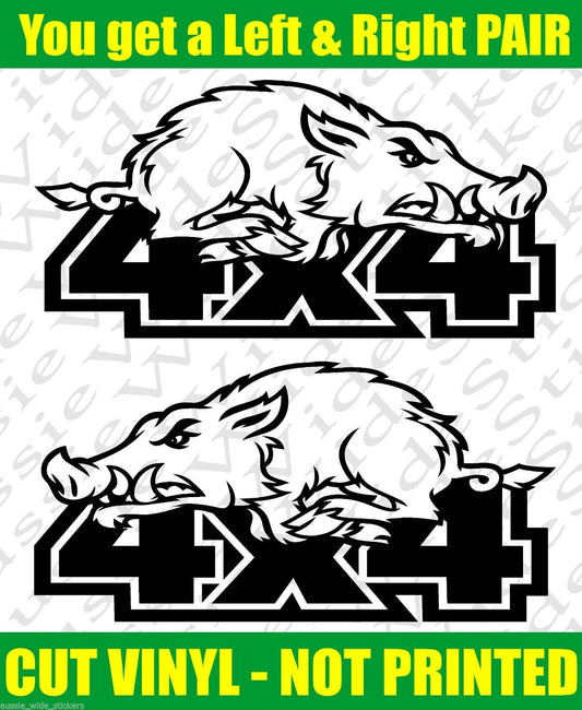 New Fashion Car Sticker PAIR 200mm Car Wild 4X4 PIG HOG Hunting Accessories Cut Vinyl Stickers