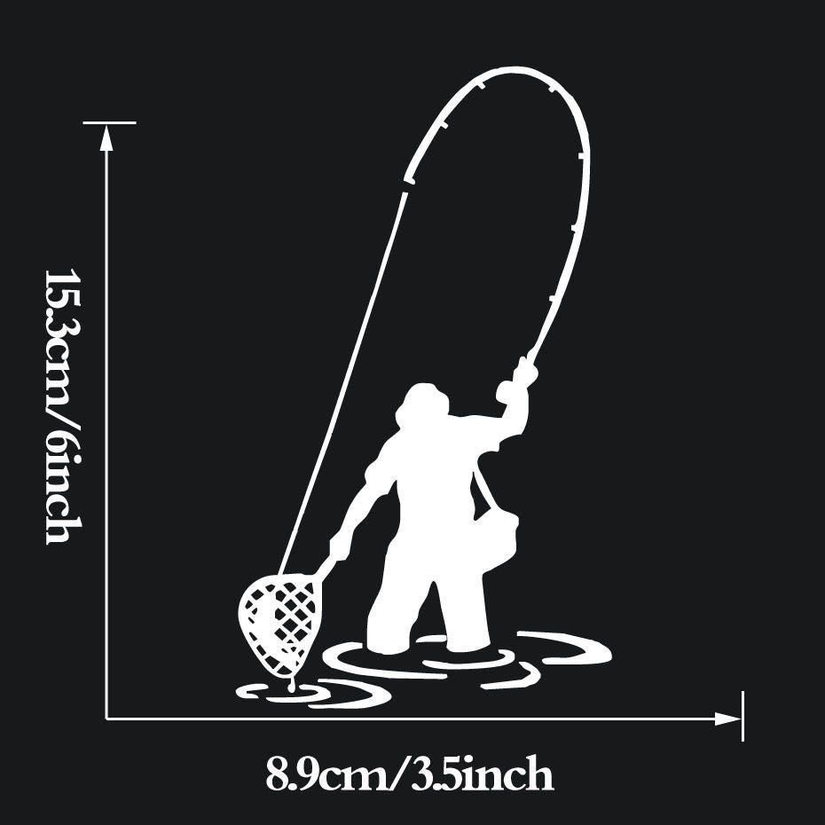 New Brand Fly Fishing Fisherman Trout Fish Vinyl Funny Sticker Car Window Laptop Bumper