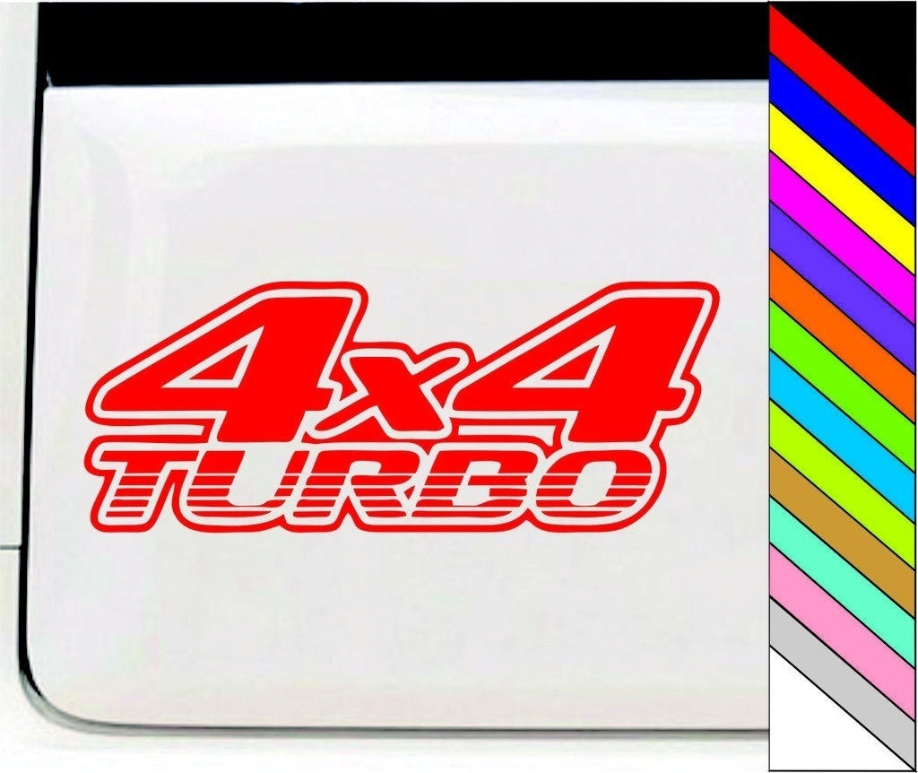 New Fashion 4x4 Turbo Vinyl Car Decorative Decals / Stickers Waterproof Adhesive Body Ramovable