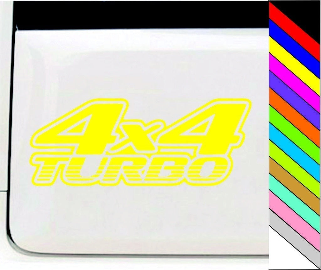 New Fashion 4x4 Turbo Vinyl Car Decorative Decals / Stickers Waterproof Adhesive Body Ramovable