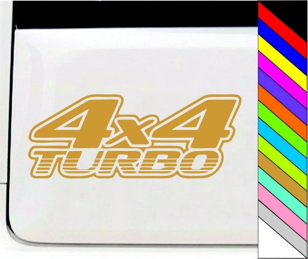 New Fashion 4x4 Turbo Vinyl Car Decorative Decals / Stickers Waterproof Adhesive Body Ramovable