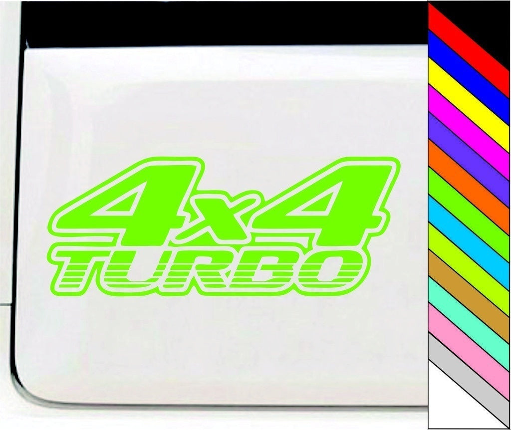 New Fashion 4x4 Turbo Vinyl Car Decorative Decals / Stickers Waterproof Adhesive Body Ramovable