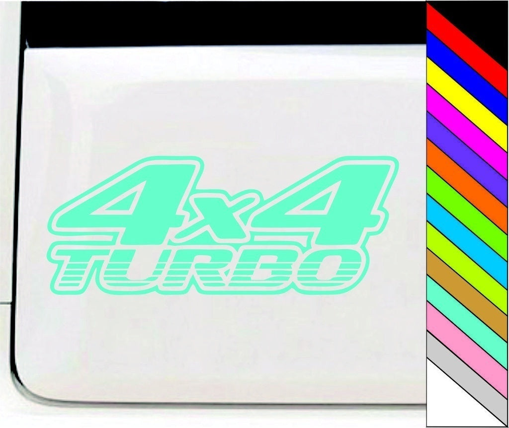 New Fashion 4x4 Turbo Vinyl Car Decorative Decals / Stickers Waterproof Adhesive Body Ramovable