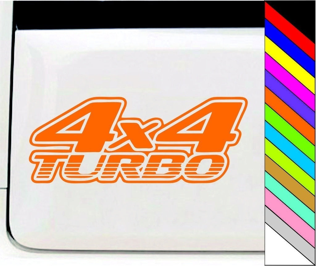 New Fashion 4x4 Turbo Vinyl Car Decorative Decals / Stickers Waterproof Adhesive Body Ramovable