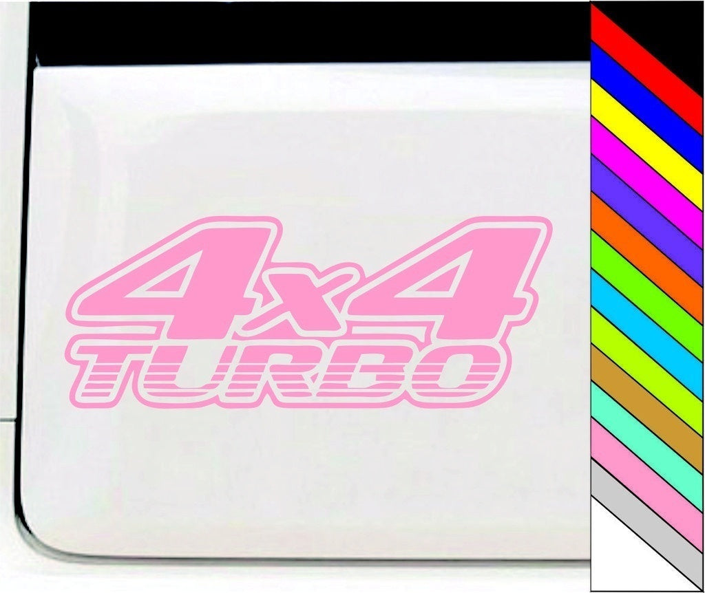New Fashion 4x4 Turbo Vinyl Car Decorative Decals / Stickers Waterproof Adhesive Body Ramovable