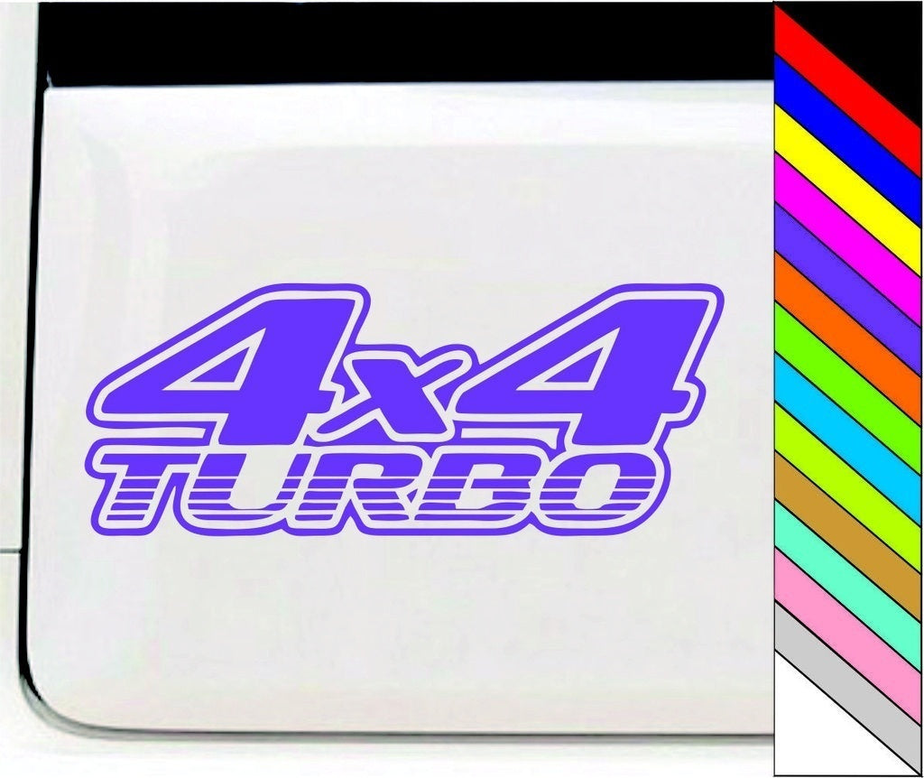 New Fashion 4x4 Turbo Vinyl Car Decorative Decals / Stickers Waterproof Adhesive Body Ramovable