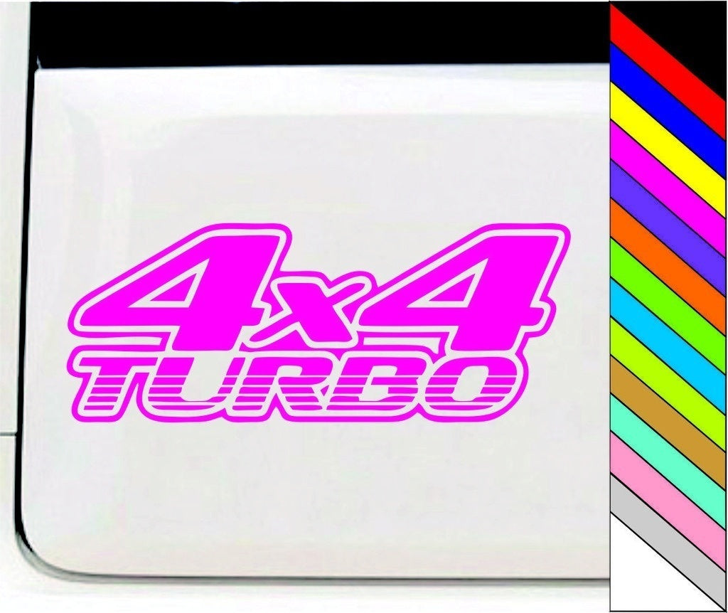 New Fashion 4x4 Turbo Vinyl Car Decorative Decals / Stickers Waterproof Adhesive Body Ramovable