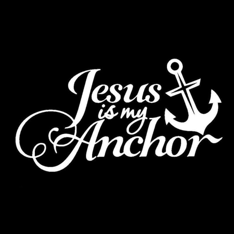 High-quality 1PC Lovely Accessories  Lovely Jesus Car Styling Personality Sticker My Anchor Is Funny Car sticker Accessories