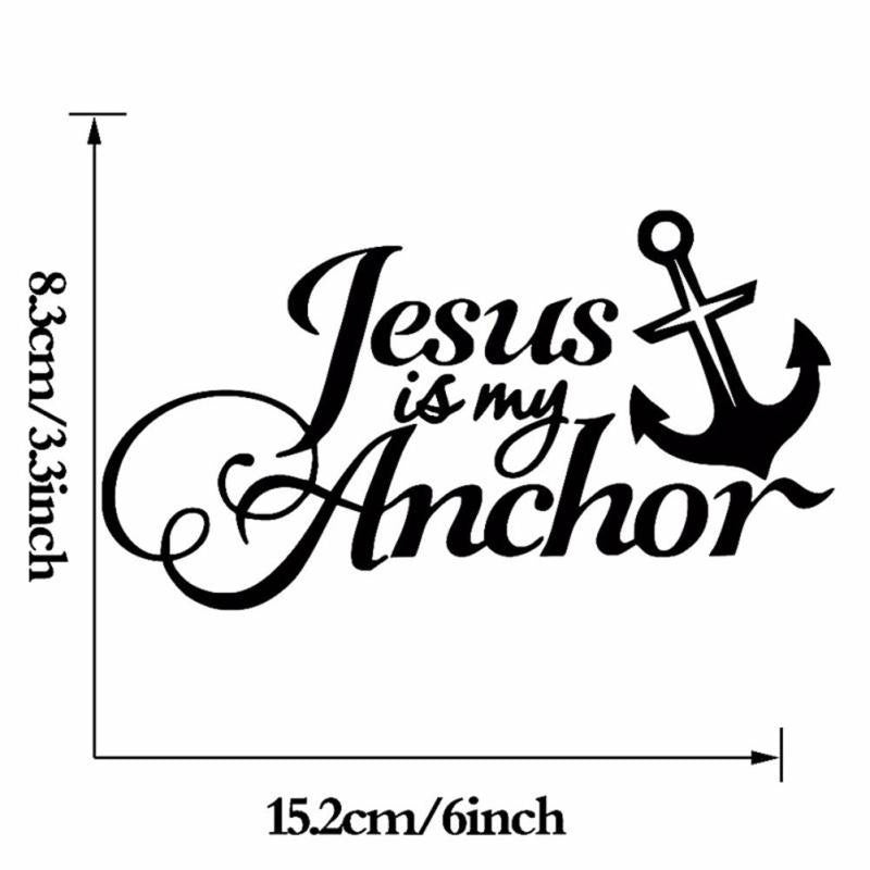 High-quality 1PC Lovely Accessories  Lovely Jesus Car Styling Personality Sticker My Anchor Is Funny Car sticker Accessories