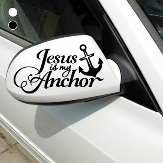 High-quality 1PC Lovely Accessories  Lovely Jesus Car Styling Personality Sticker My Anchor Is Funny Car sticker Accessories
