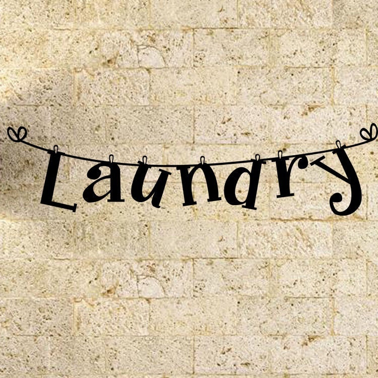 Hot Laundry Room Wall Sticker Home Decor Popular Vinyl Removable Decals Washhouse