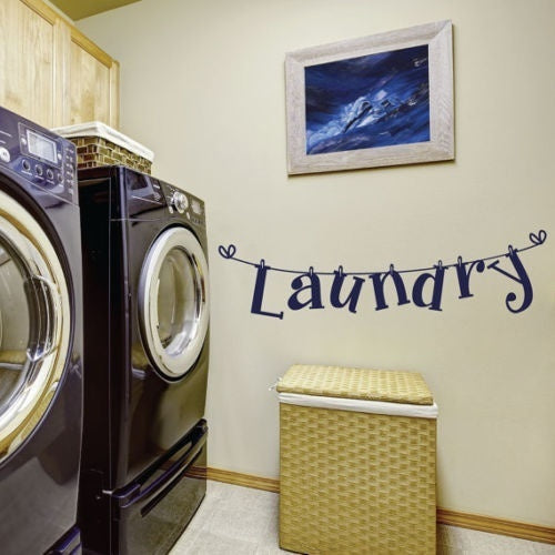 Hot Laundry Room Wall Sticker Home Decor Popular Vinyl Removable Decals Washhouse