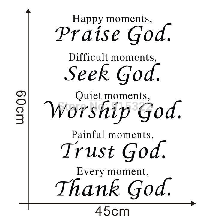 New Brand  Vinyl Words Quote poem Thank God Wall Sticker Art decal room decor removable
