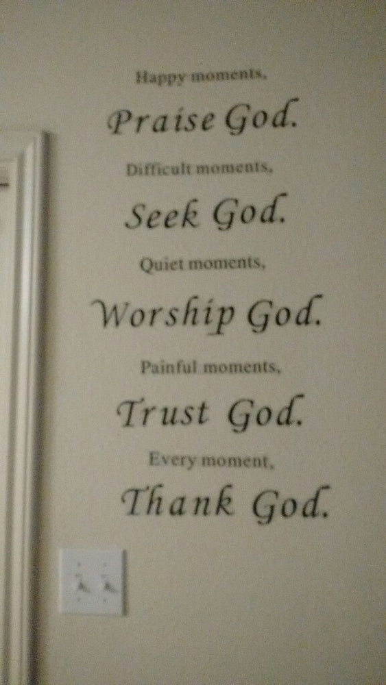 New Brand  Vinyl Words Quote poem Thank God Wall Sticker Art decal room decor removable