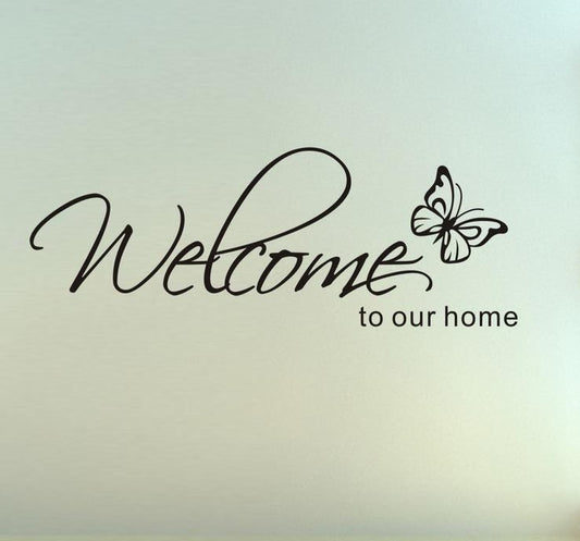 New Hot Wall Sticker Welcome To Our Home Wall Decals for Home Decor Vinyl