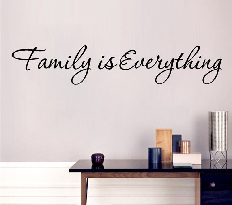 New Fashion  Arrival Diy Family Everything Removable Art Vinyl Quote Wall Sticker Mural Home Decor