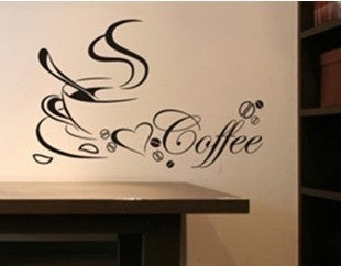 kitchen wall stickers coffee home decoration  wall decals vintage poster vinyl wall art mural decorative stickers