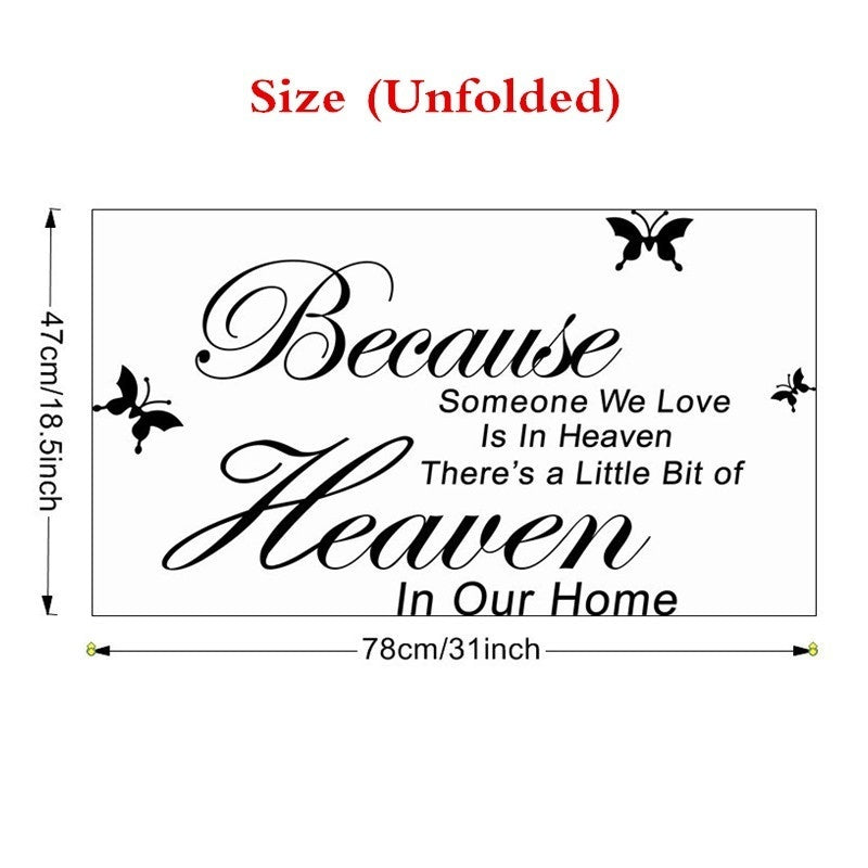 ZooYoo Original Because Someone We Love Is In Heaven Vinyl Wall Art Decals Quotes Sayings Words Home Decor