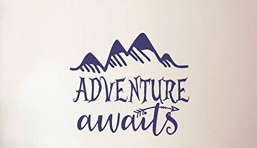 New Hot Adventure awaits Wall Decal Quote - Wanderlust Decal - Adventure Stickers Home Wall Stickers Wanderlust Wall stickers - Arrow Mountain Wall...STICKERS