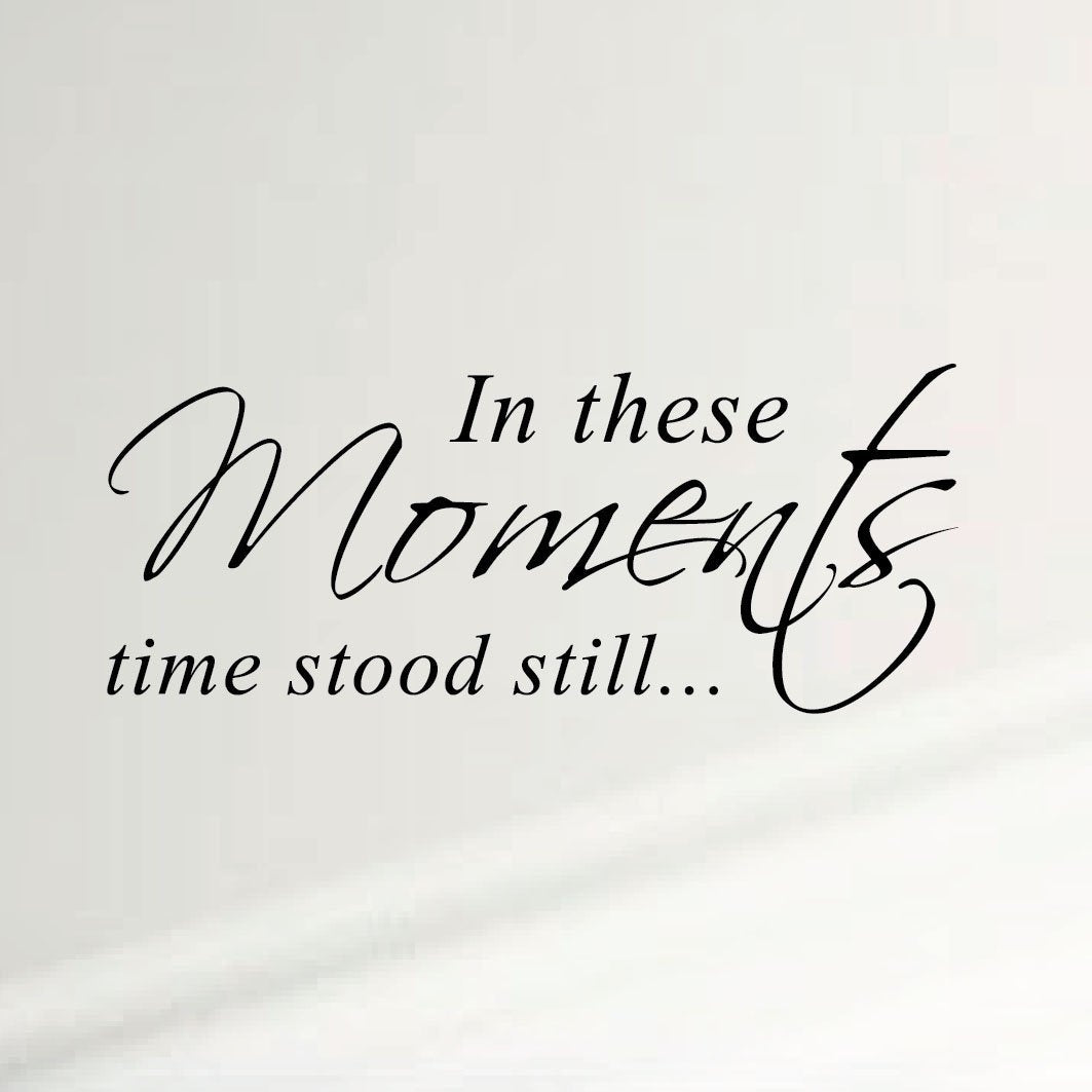 New Hot In These Moments Time Stood Still Home Wall Decal Sticker Family Quote Art