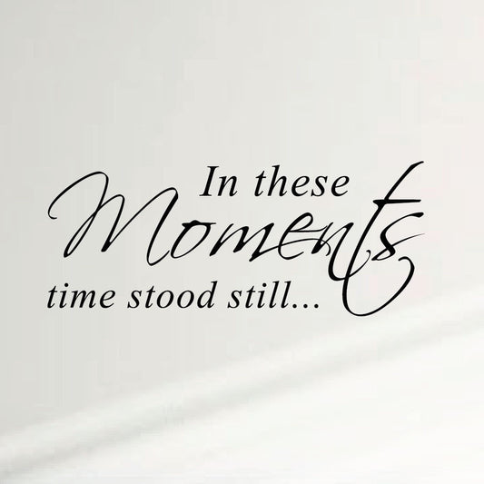 New Hot In These Moments Time Stood Still Home Wall Decal Sticker Family Quote Art