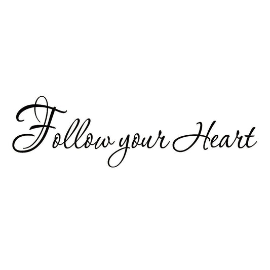 New Brand Follow Your Heart Decal Wall Quote Inspirational Sayings Stickers Wall Art Words Vinyl Lettering