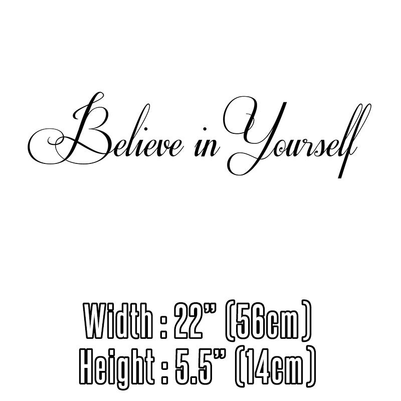 Hot Believe In Yourself Wall Decal Inspiring Quotes Stickers Vinyl Lettering