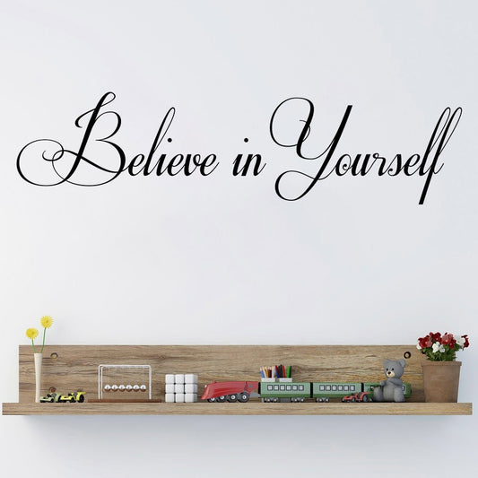 Hot Believe In Yourself Wall Decal Inspiring Quotes Stickers Vinyl Lettering