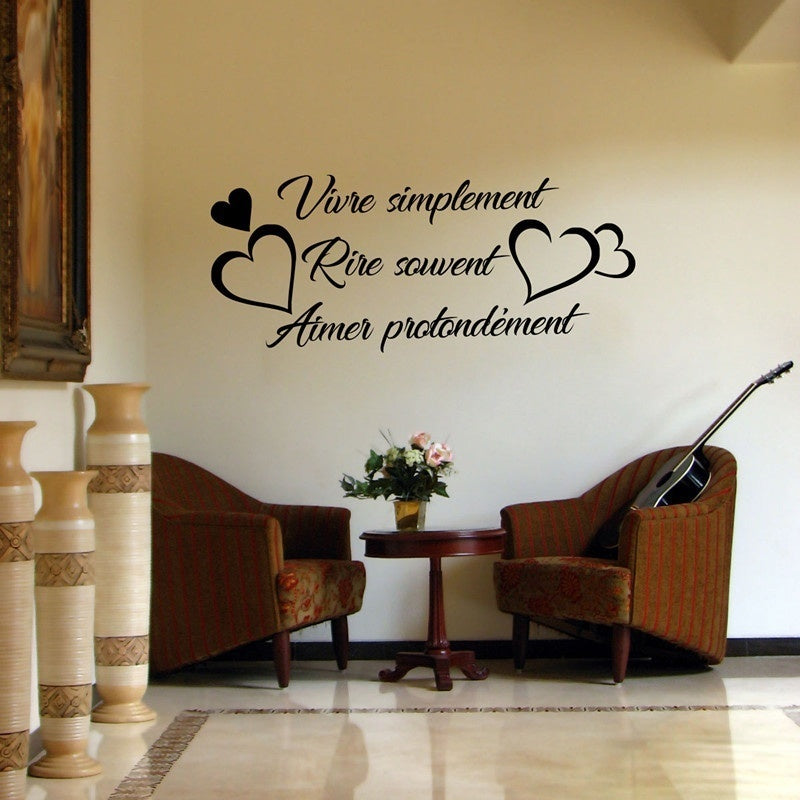 New Brand   Wall Stickers Muraux Vivre Simplement