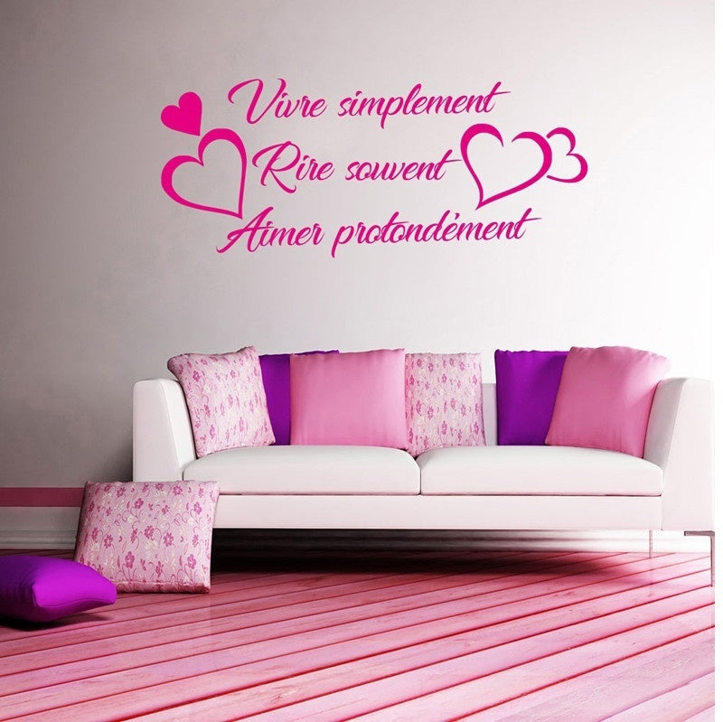 New Brand   Wall Stickers Muraux Vivre Simplement