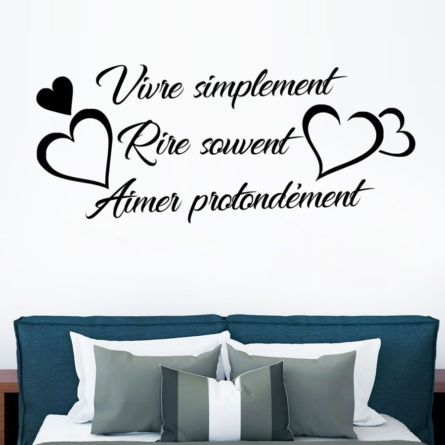 New Brand   Wall Stickers Muraux Vivre Simplement