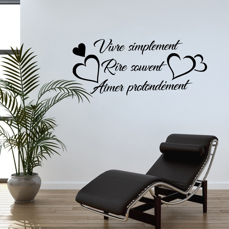 New Brand   Wall Stickers Muraux Vivre Simplement