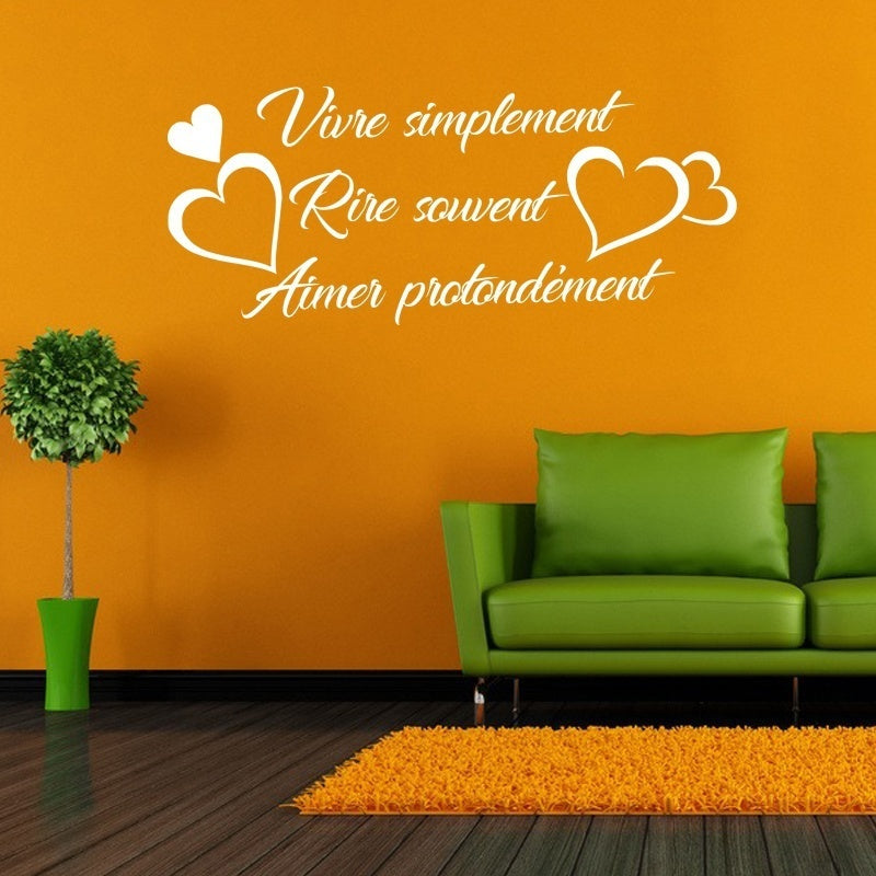New Brand   Wall Stickers Muraux Vivre Simplement