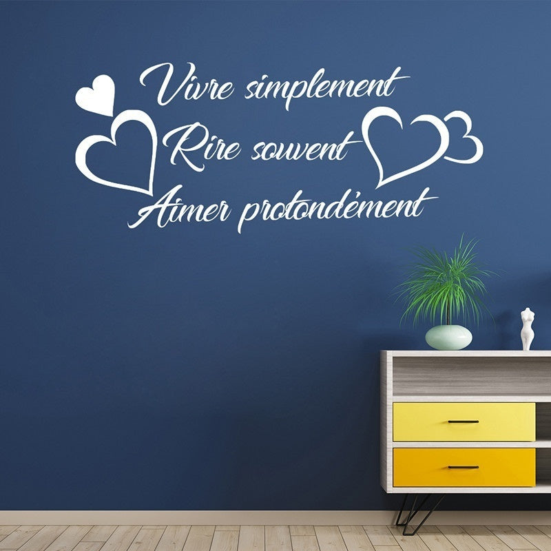 New Brand   Wall Stickers Muraux Vivre Simplement