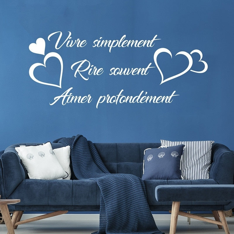 New Brand   Wall Stickers Muraux Vivre Simplement