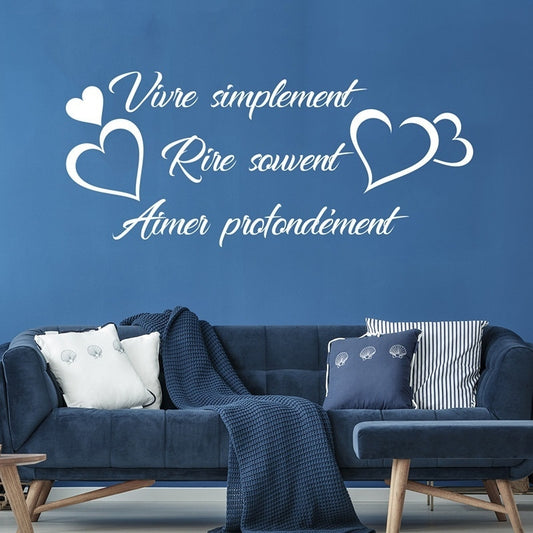 New Brand   Wall Stickers Muraux Vivre Simplement
