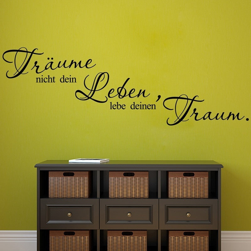 High-quality   Wandtattoo Traume Leben Wohnzimmer 125cm(49.2inches) x 40cm(15.7inches)