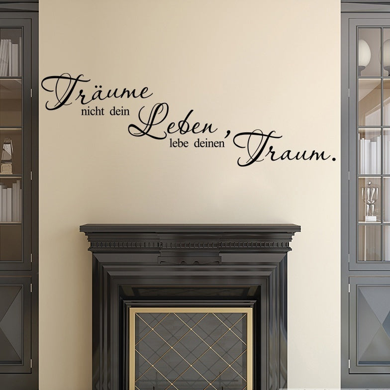 High-quality   Wandtattoo Traume Leben Wohnzimmer 125cm(49.2inches) x 40cm(15.7inches)