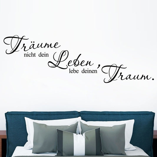 High-quality   Wandtattoo Traume Leben Wohnzimmer 125cm(49.2inches) x 40cm(15.7inches)