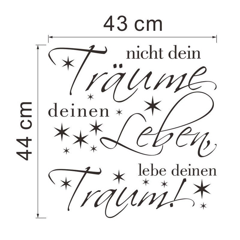 Hot   WANDTATTOO ...  Sterne Spruch Zitat Schlafzimmer