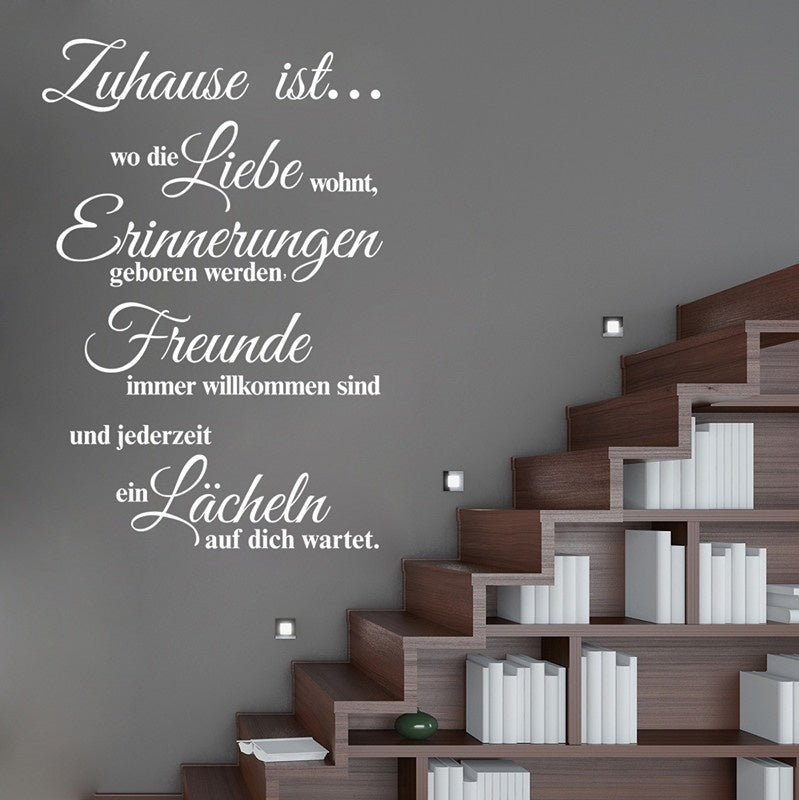 High-quality Wandtattoo Zuhause Ist Wo Die Liebe 57cmx85cm