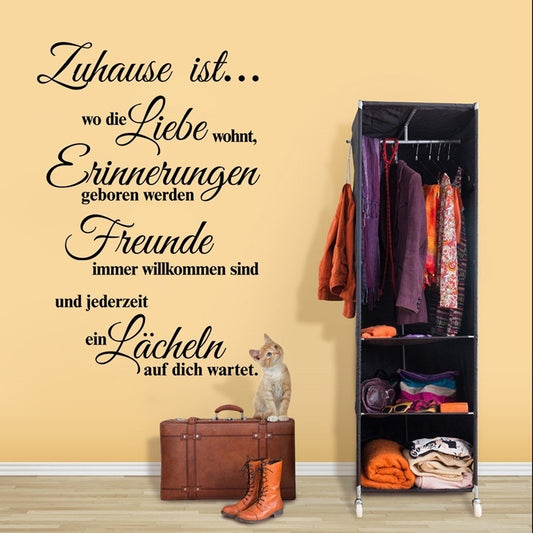 High-quality Wandtattoo Zuhause Ist Wo Die Liebe 57cmx85cm
