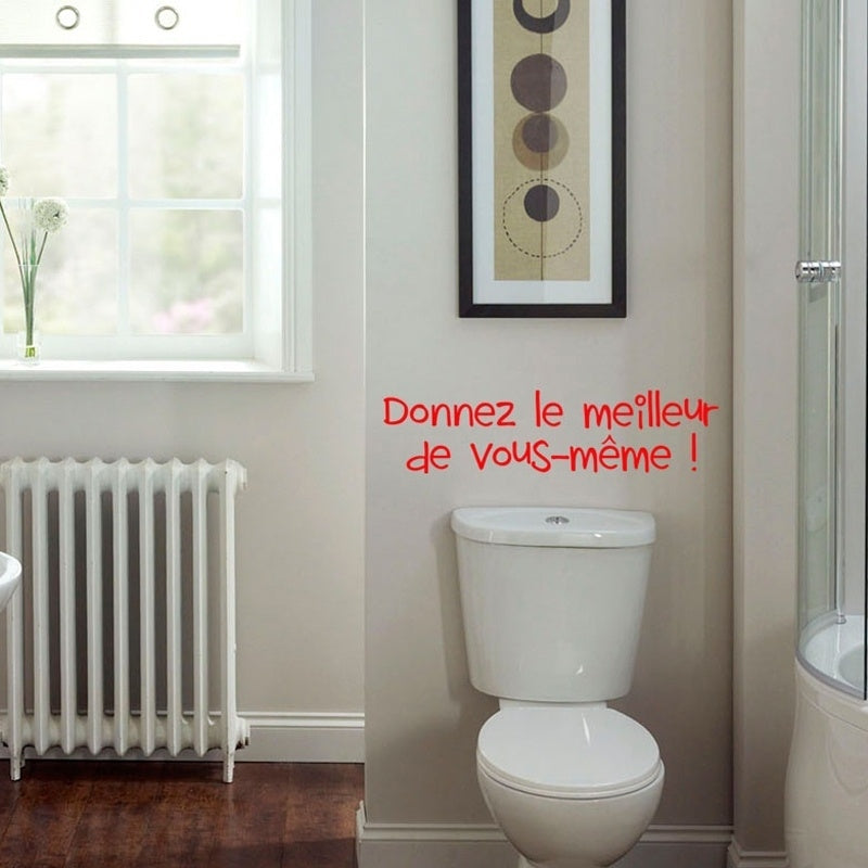 Fashion French Toilet WC Sticker Vinyl Wall Stickers