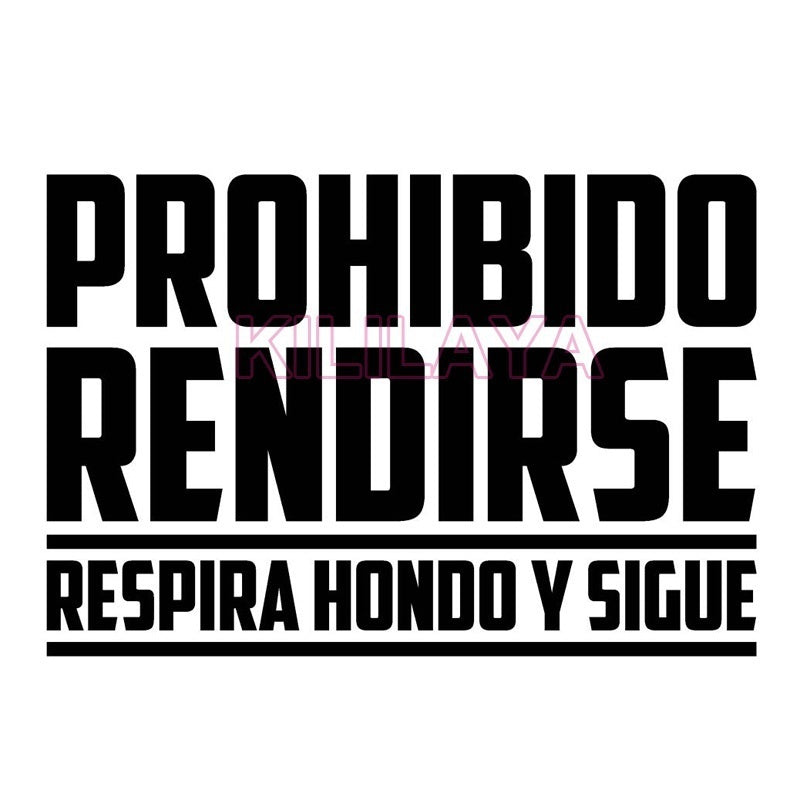 High-quality Vinyl Wall Stickers Spanish Quote Prohibido Rendirse Wall Decals Wall Art Home Decor Wallpaper for Living Room House Decoration