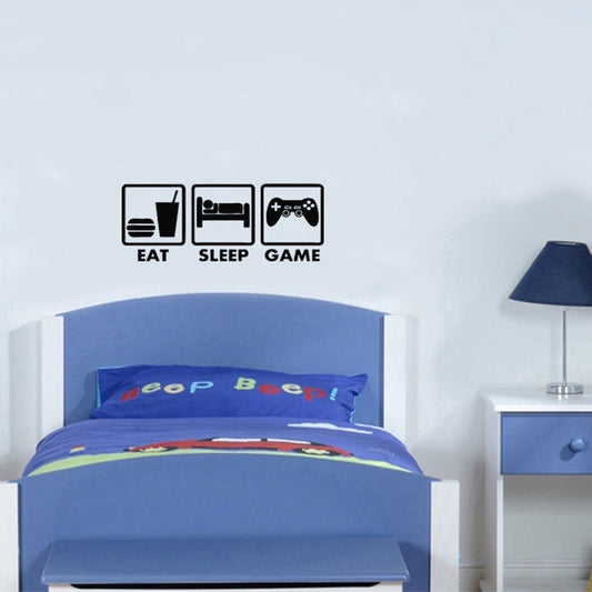 Eat Sleep Game Children's Bedroom Decal Wall Sticker